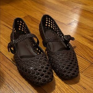 Cushionaire dark brown woven flats- Sz 8